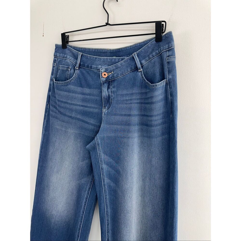 Halara Women’s Flex™ Asymmetric Low Rise Zipper Pockets Baggy Wide Leg Washed Ca - Picture 9 of 12